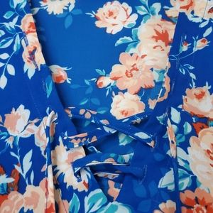 Beautiful flowery blue blouse